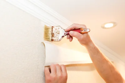 Pose de papier peint à Mornas — revêtements muraux et toiles de verre